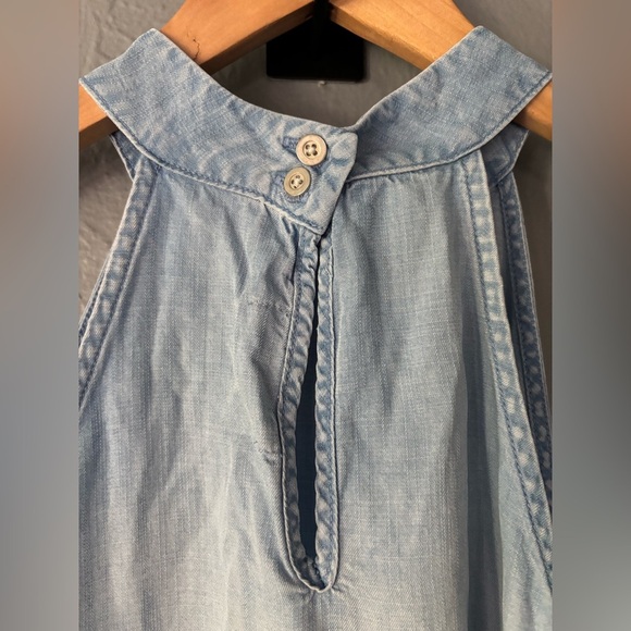 Cloth & Stone | Chambray | High Neck | Flowy Denim-Style Dress | M - Picture 8 of 11